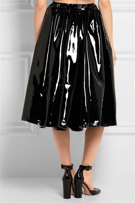 miu miu vinyl skirt|mini miu skirts.